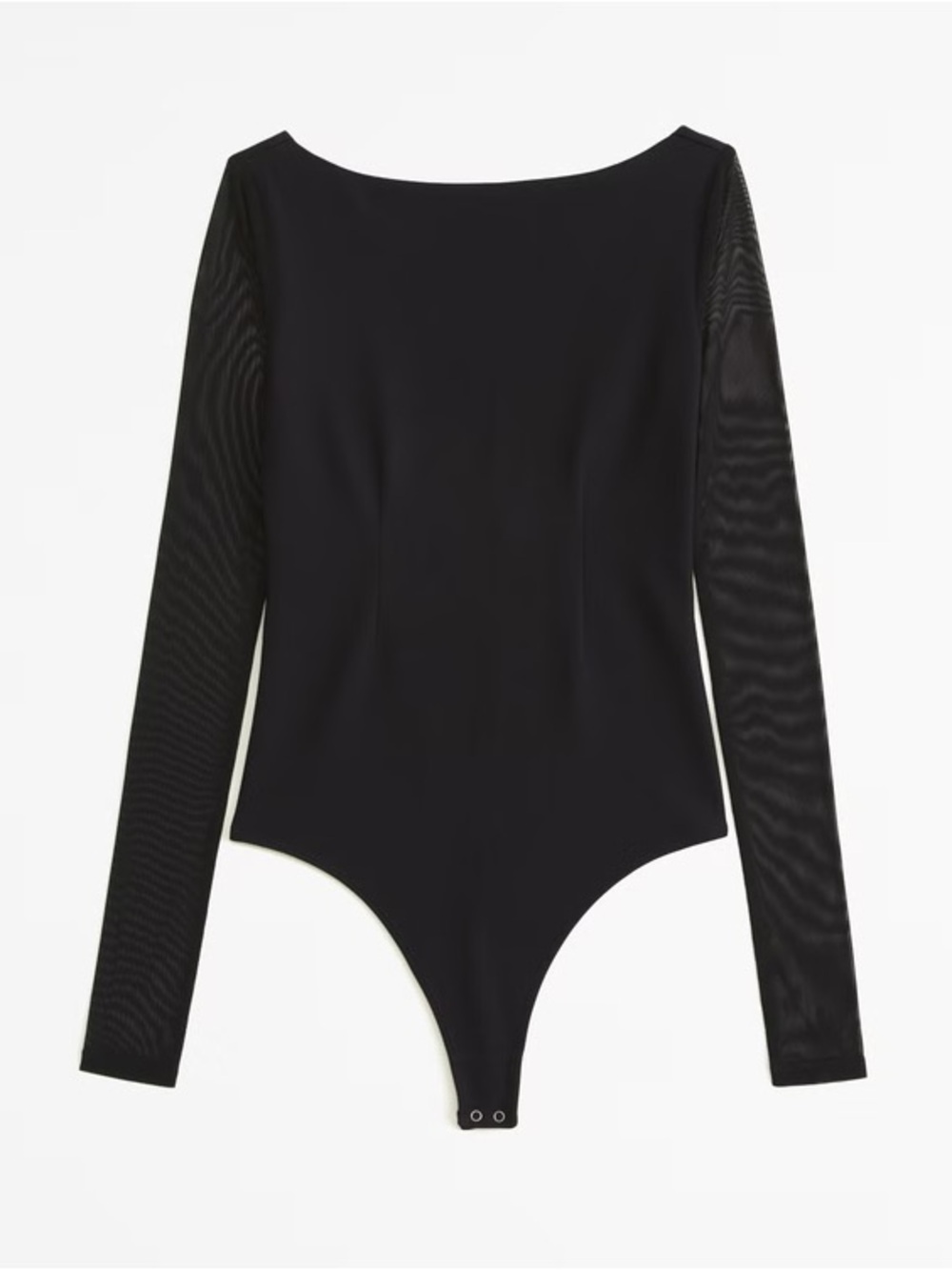 NWT Abercrombie & Fitch Mesh Long Sleeve Black Bodysuit XS